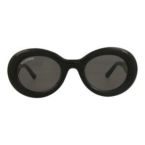 Balenciaga Womens Round/Oval Black Black Grey Fashion Designer Eyewear